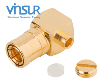 1161203C -- RF CONNECTOR - 50OHMS, SMB MALE, RIGHT ANGLE, SOLDER TYPE, RG405 CABLE